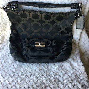 Black canvas Coach purse